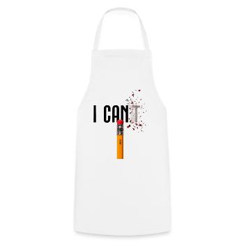 I Can Motivation Bleistift Erfolg Mindset - Kochschürze - Weiß - Vorne - AI Model Male 185 dark (185cm)