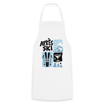 Après Ski Mountain Club - Kochschürze - Weiß - Vorne - AI Model Male 185 dark (185cm)