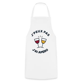 Ich kann nicht, ich habe einen Aperitif – humorvolles T-Shirt - Kochschürze - Weiß - Vorne - AI Model Male 185 dark (185cm)