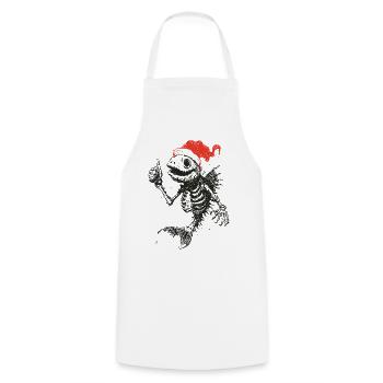 Merry Fishmass - Kochschürze - Weiß - Vorne - AI Model Male 185 dark (185cm)