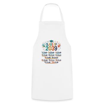 Abschlussjahrgang 2039 Regenbogen - Kochschürze - Weiß - Vorne - AI Model Male 185 dark (185cm)