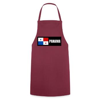 Panama Flagge - Kochschürze - Bordeaux - Vorne - AI Model Male 185 dark (185cm)