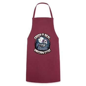 Creep It Real Unicorn Style - Cooking Apron - bordeaux - Front - AI Model Male 185 dark (185cm)