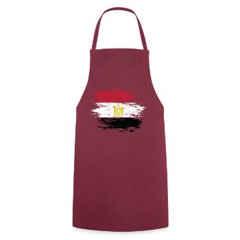 Ägypten Flagge used - Kochschürze - Bordeaux - Vorne - AI Model Male 185 dark (185cm)