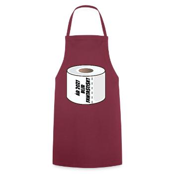 Toilettenpapier 2027 - Kochschürze - Bordeaux - Vorne - AI Model Male 185 dark (185cm)
