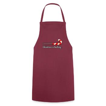 Christmas is loading – Weihnachten Loading Candy - Kochschürze - Bordeaux - Vorne - AI Model Male 185 dark (185cm)