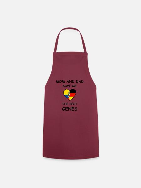 Ecuador Germany Genes Heart - Kochschürze - Bordeaux