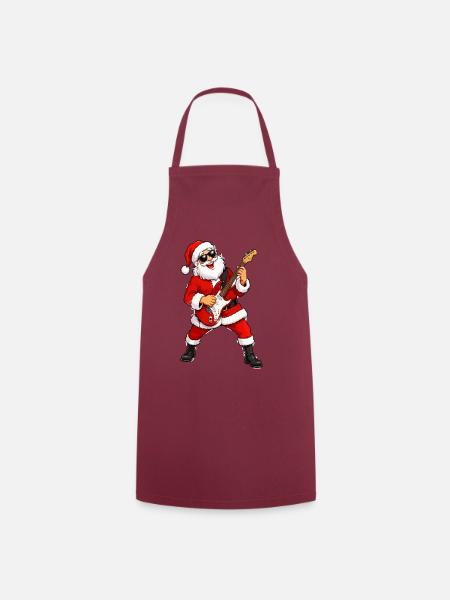 Weihnachts-Rocker Santa - Kochschürze - Bordeaux
