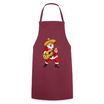 Mariachi Santa Weihnachten - Kochschürze - Bordeaux - Vorne - AI Model Male 185 dark (185cm)