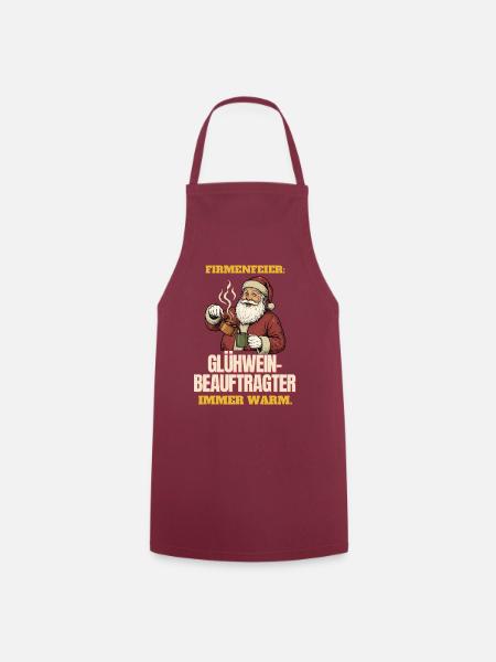 Firmenfeier: Glühwein-Beauftragter - Kochschürze - Bordeaux