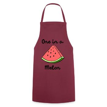 One In A Melon Eins In Einer Melone Wortspiel - Kochschürze - Bordeaux - Vorne - AI Model Male 185 dark (185cm)