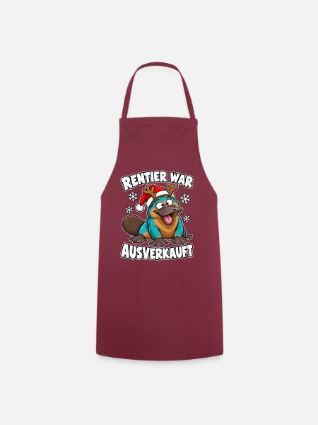 Rentier war ausverkauft Weihnachten - Kochschürze - Bordeaux