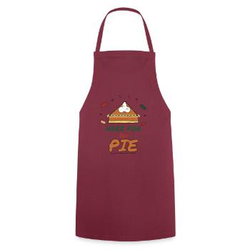 Here for the Pie – Thanksgiving Kürbiskuchen - Kochschürze - Bordeaux - Vorne - AI Model Male 185 dark (185cm)