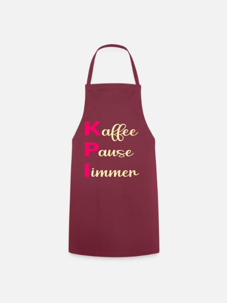Büro Kaffee Sprüche, KPI - Kochschürze - Bordeaux