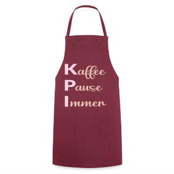 Büro Kaffee Sprüche - Kochschürze - Bordeaux - Vorne - AI Model Male 185 dark (185cm)