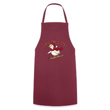 Sleigh The Slopes Ski Duck - Kochschürze - Bordeaux - Vorne - AI Model Male 185 dark (185cm)