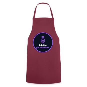 Ich Bin Gar Nicht Hier. VPN Nerd Shirt - Kochschürze - Bordeaux - Vorne - AI Model Male 185 dark (185cm)