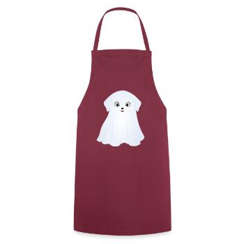 Halloween Hunde, Kostüm Geister - Kochschürze - Bordeaux - Vorne - AI Model Male 185 dark (185cm)