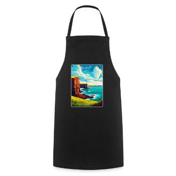 Orkneyinseln Schottland Großbritannien Reise Poster Souvenir - Kochschürze - Schwarz - Vorne - AI Model Male 185 dark (185cm)