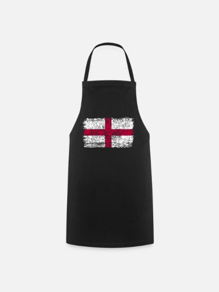 Englische Flagge England Englandflagge - Kochschürze - Schwarz