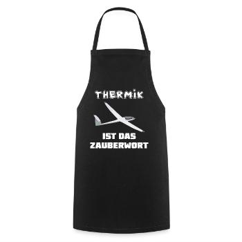 thermik ist das zauberwort - Kochschürze - Schwarz - Vorne - AI Model Male 185 dark (185cm)