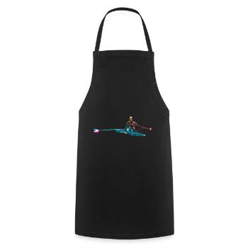 Ehrgeizige Rudermannschaft Zieleinlauf - Kochschürze - Schwarz - Vorne - AI Model Male 185 dark (185cm)