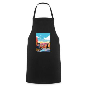 Sarajevo Bosnien Herzegowina Zimmer Reiseposter - Kochschürze - Schwarz - Vorne - AI Model Male 185 dark (185cm)