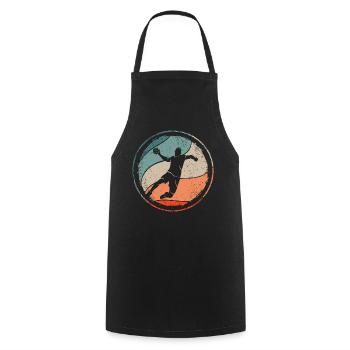 Handball Handballspieler Jungen Handballer - Kochschürze - Schwarz - Vorne - AI Model Male 185 dark (185cm)