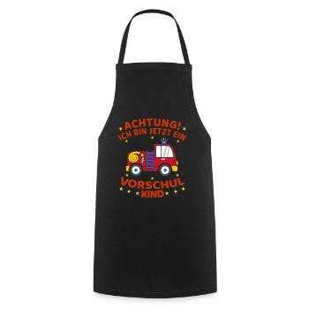 Vorschulkind Geschenk - Kochschürze - Schwarz - Vorne - AI Model Male 185 dark (185cm)