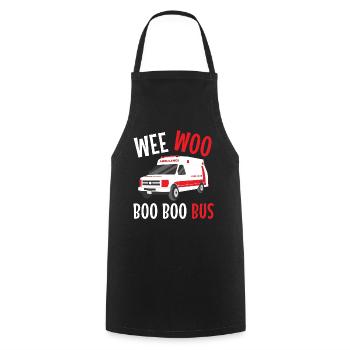 Sanitäter Wee Woo Bus Rettungsdienst - Kochschürze - Schwarz - Vorne - AI Model Male 185 dark (185cm)
