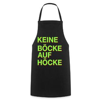 Keine Böcke auf Höcke! - Kochschürze - Schwarz - Vorne - AI Model Male 185 dark (185cm)