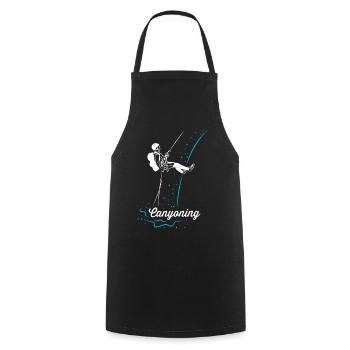 Wildes Canyoning Schluchtentour - Kochschürze - Schwarz - Vorne - AI Model Male 185 dark (185cm)