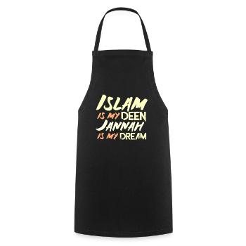 Islam Geschenk - Kochschürze - Schwarz - Vorne - AI Model Male 185 dark (185cm)