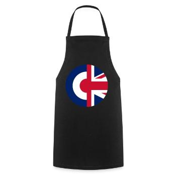 Britische Mods - Kochschürze - Schwarz - Vorne - AI Model Male 185 dark (185cm)