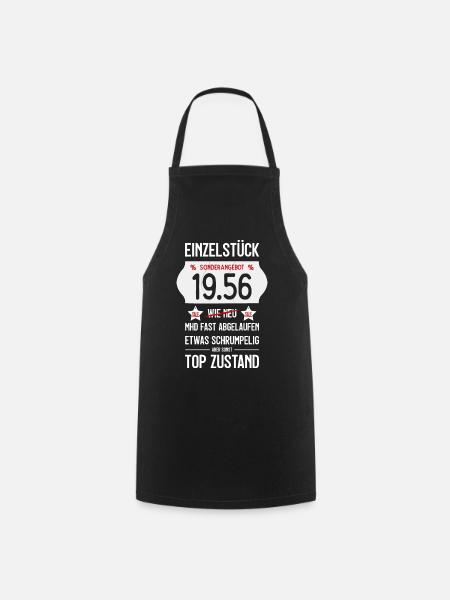 70. GEBURTSTAG 1956 EINZELSTÜCK PREISSCHILD - Kochschürze - Schwarz