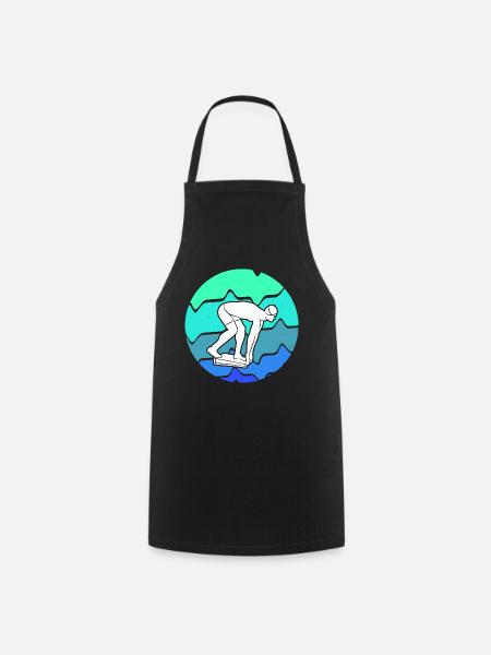 Schwimmer Schwimmen Schwimmsport Schwimm Jungen - Kochschürze - Schwarz