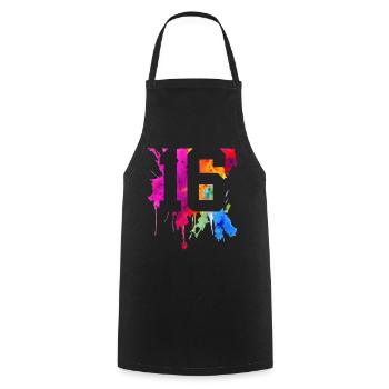 16 YEARS 16TH BIRTHDAY - Cooking Apron - black - Front - AI Model Male 185 dark (185cm)