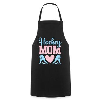 Eishockey Mama Hock Mom - Kochschürze - Schwarz - Vorne - AI Model Male 185 dark (185cm)