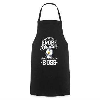 Ich Bin Großer Bruder Boss - Kochschürze - Schwarz - Vorne - AI Model Male 185 dark (185cm)