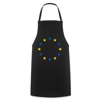Ukraine EU Flagge Freiheit Frieden - Kochschürze - Schwarz - Vorne - AI Model Male 185 dark (185cm)