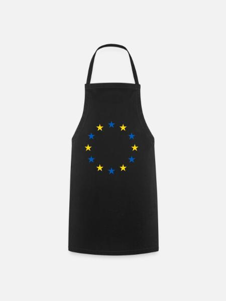 Ukraine EU Flagge Freiheit Frieden - Kochschürze - Schwarz