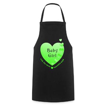girl baby girl - Kochschürze - Schwarz - Vorne - AI Model Male 185 dark (185cm)