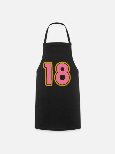 18. 18 ANS. 18e ANNIVERSAIRE - Tablier de cuisine - noir