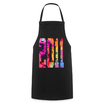 BUNT 15TH BIRTHDAY 2011 - Cooking Apron - black - Front - AI Model Male 185 dark (185cm)