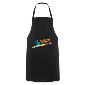 Flinke Blockflöte Bläserensemble - Kochschürze - Schwarz - Vorne - AI Model Male 185 dark (185cm)