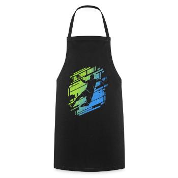 Handball Handballspieler Jungen Handballer - Kochschürze - Schwarz - Vorne - AI Model Male 185 dark (185cm)