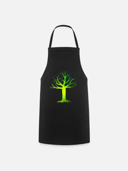 Neonbaum Gradientgrafik - Kochschürze - Schwarz