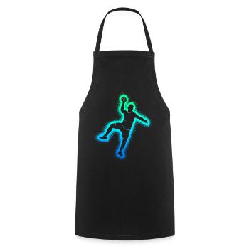 Handballspieler Handballer Herren Handball Jungen - Kochschürze - Schwarz - Vorne - AI Model Male 185 dark (185cm)