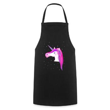 Einhorn Einhorn mit Sternen Einhorn-Shirt Pferde - Kochschürze - Schwarz - Vorne - AI Model Male 185 dark (185cm)