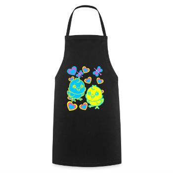 Chick Easter Child Kids - Cooking Apron - black - Front - AI Model Male 185 dark (185cm)